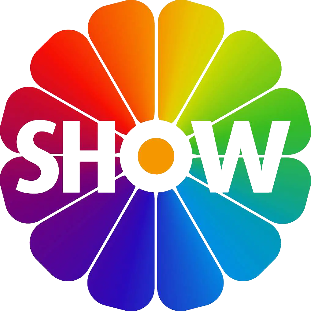 Rainbow Flower Logo with the Word &#039;SHOW&#039;