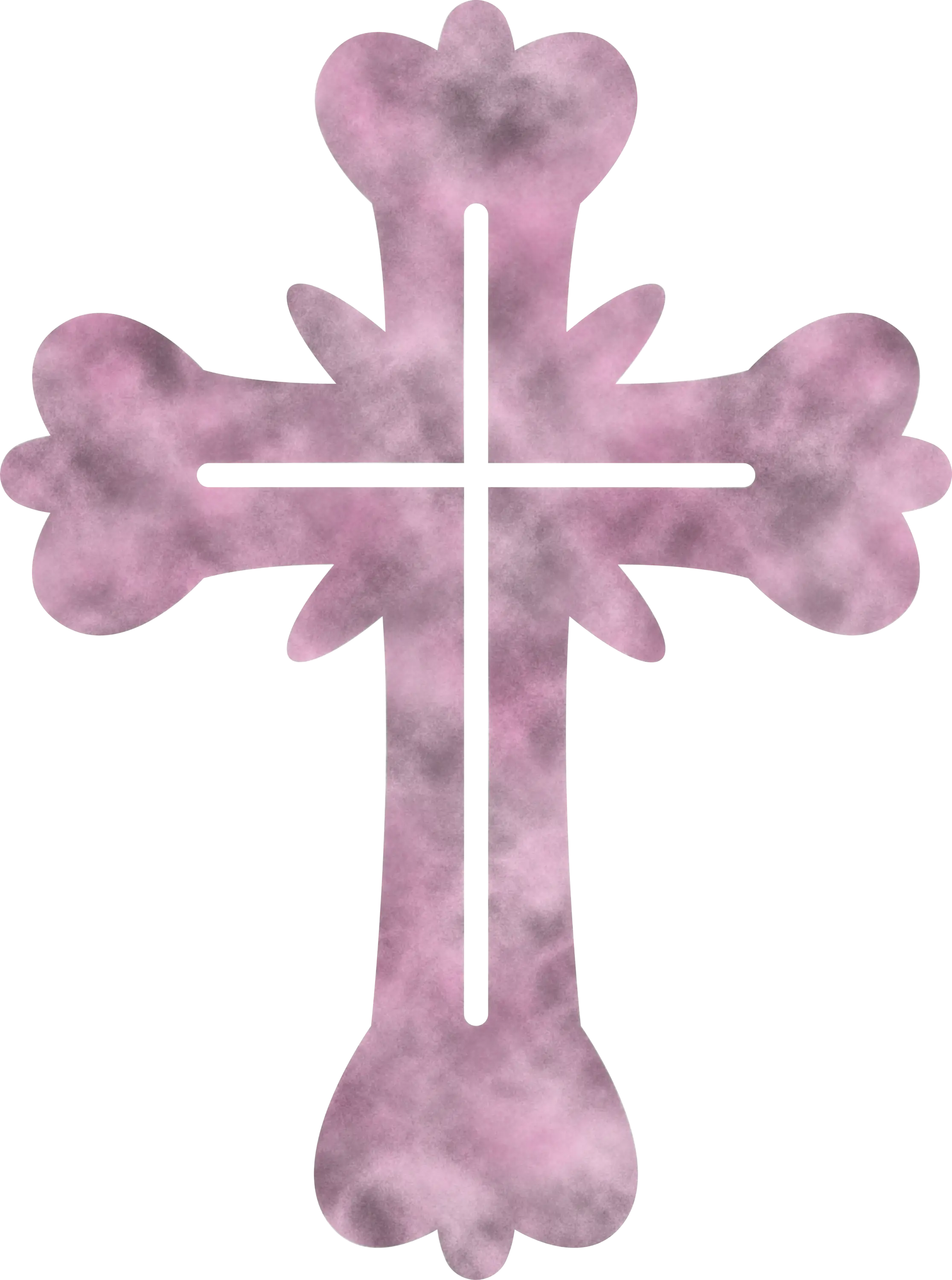 Pink Christian Cross Symbol