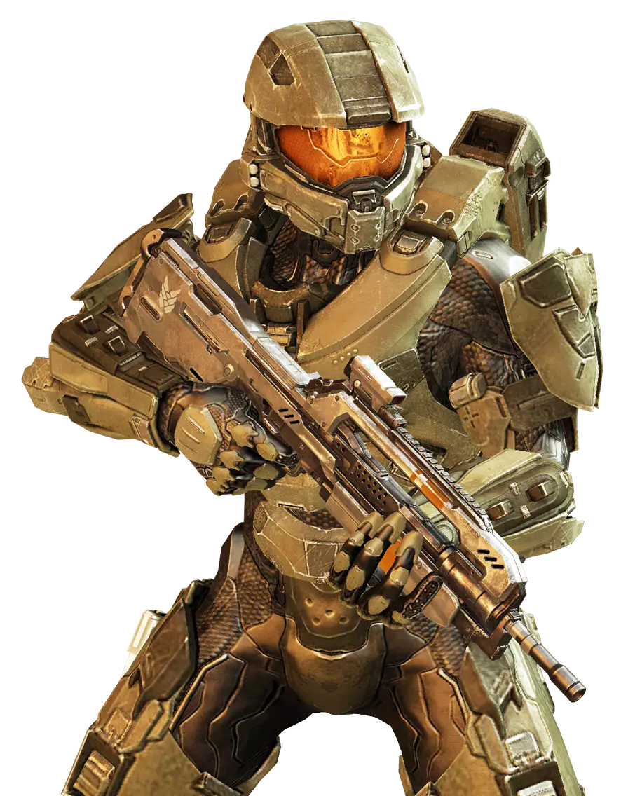 Futuristic Soldier in Combat Armor with Weapon