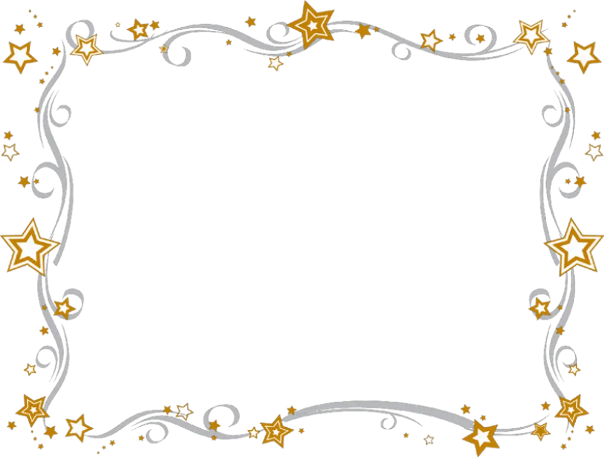 Golden Star Frame for Festive Decorations