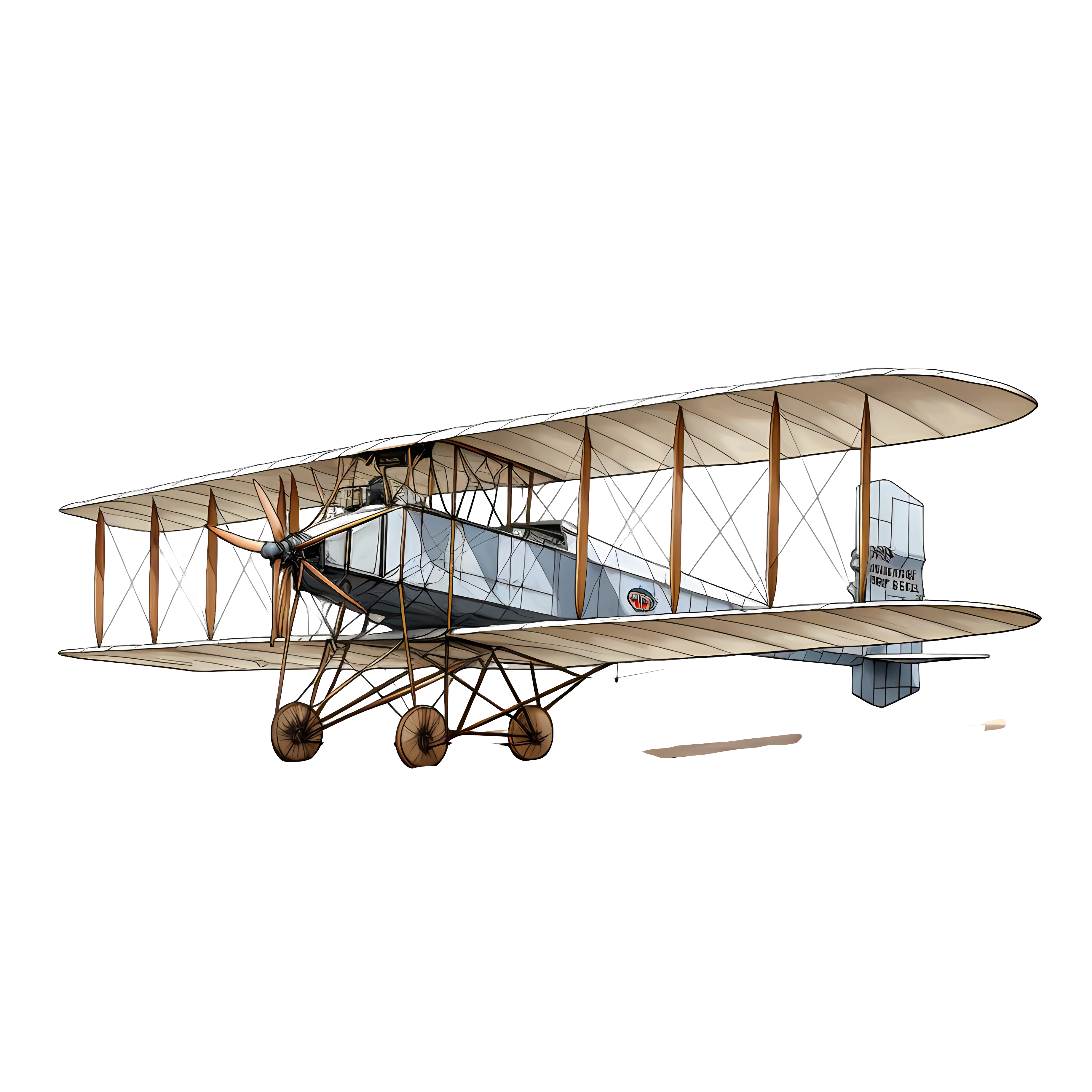 Vintage Airplane Illustration for Aviation Enthusiasts