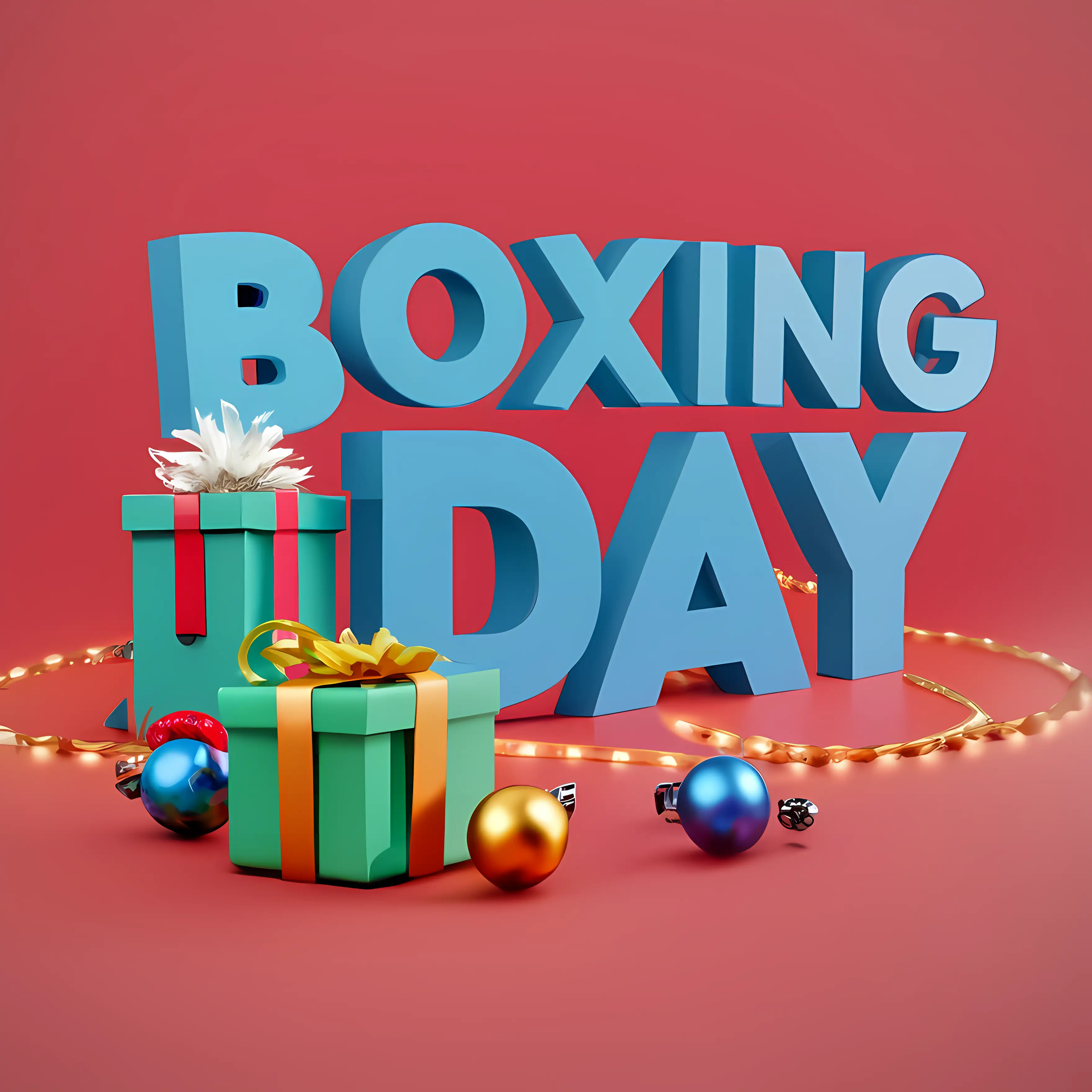 Boxing Day Celebration with Gifts and Decorations