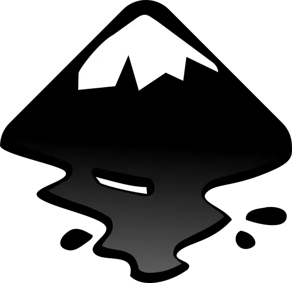 Black Ink Drop Symbol in Minimalist Art