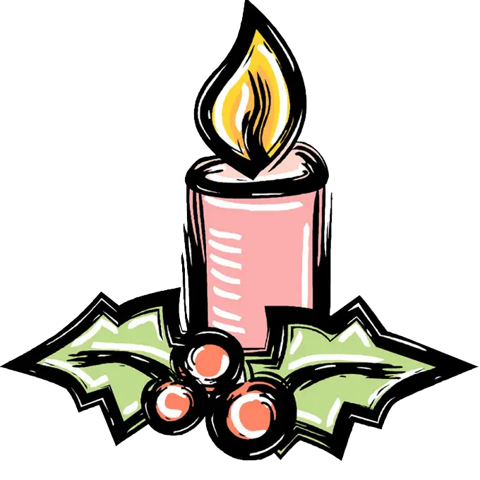 Festive Candle with Holly