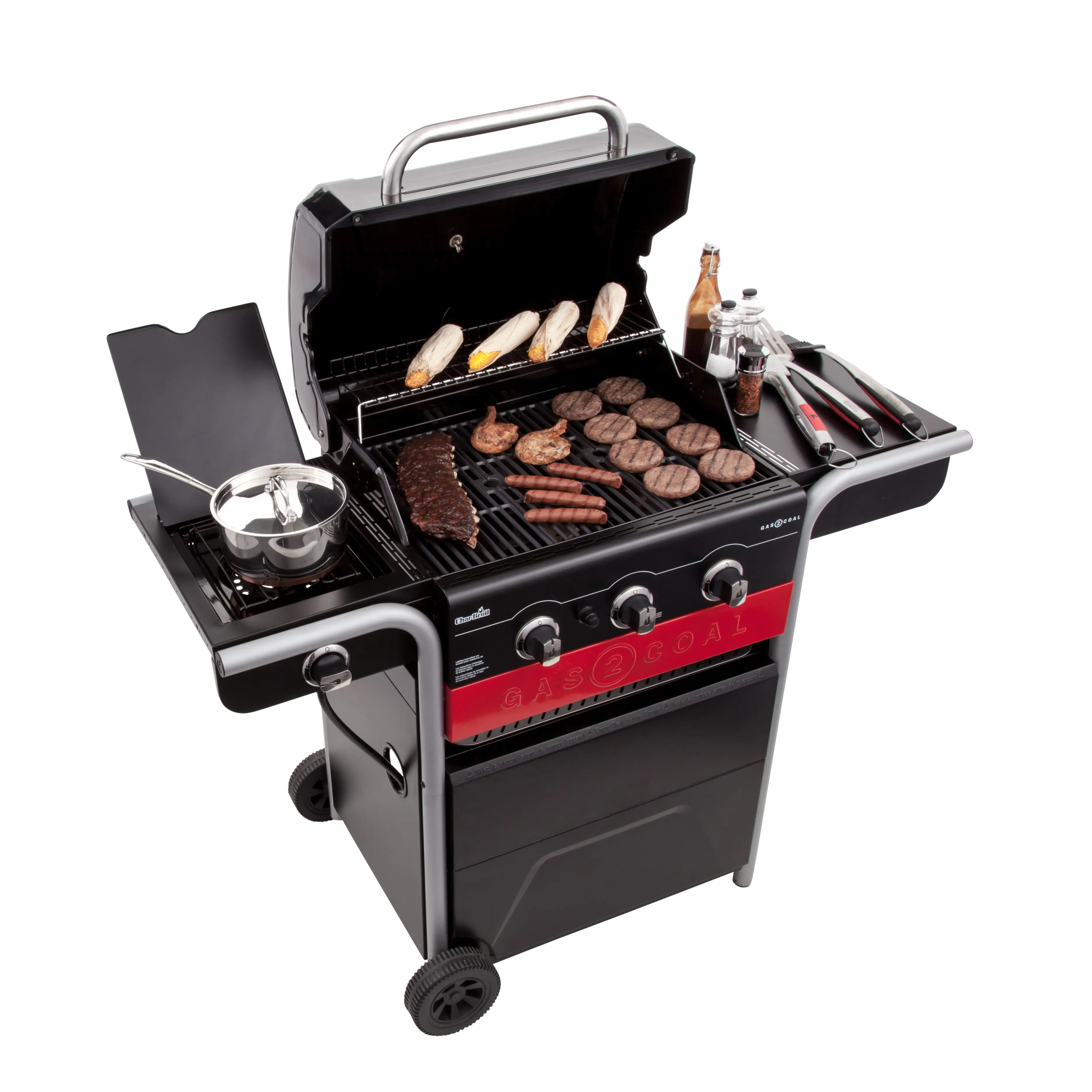 Outdoor Barbecue Grill with Food