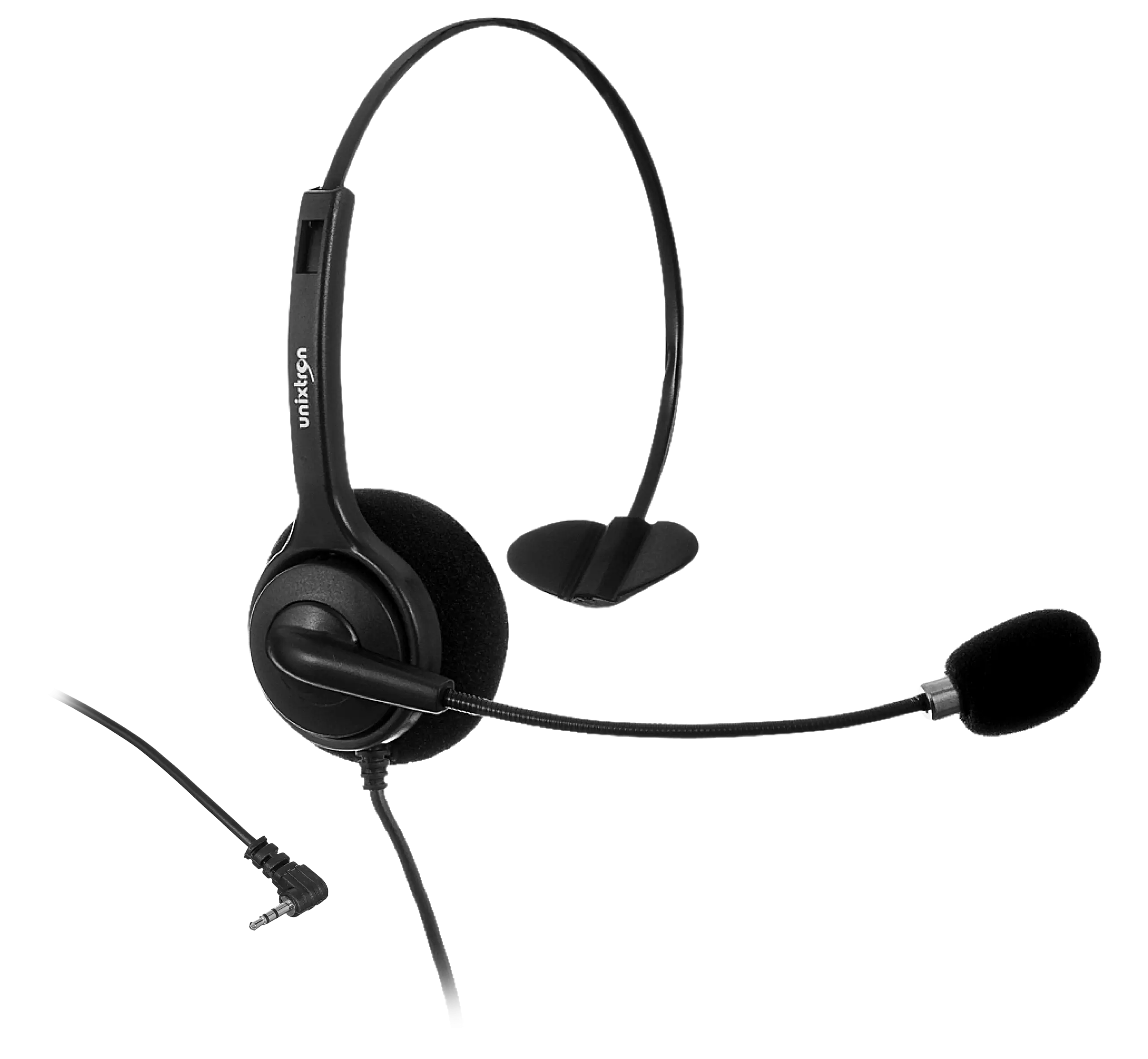 Black Headset with Microphone for Communication