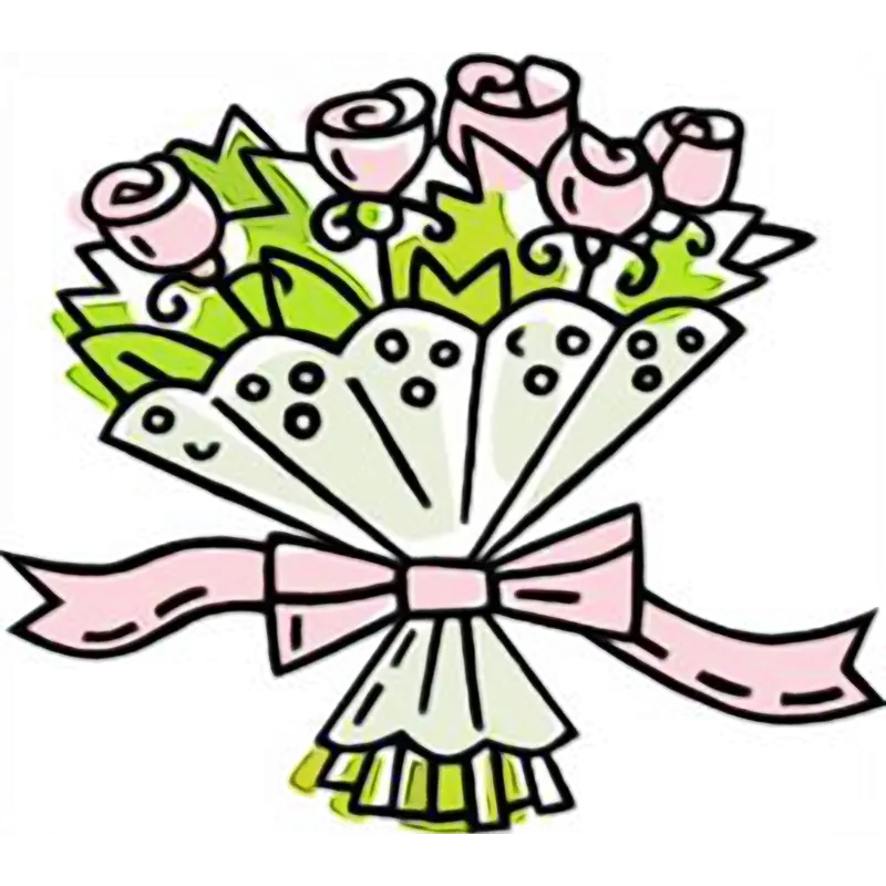 Hand-Drawn Doodle of a Floral Bouquet