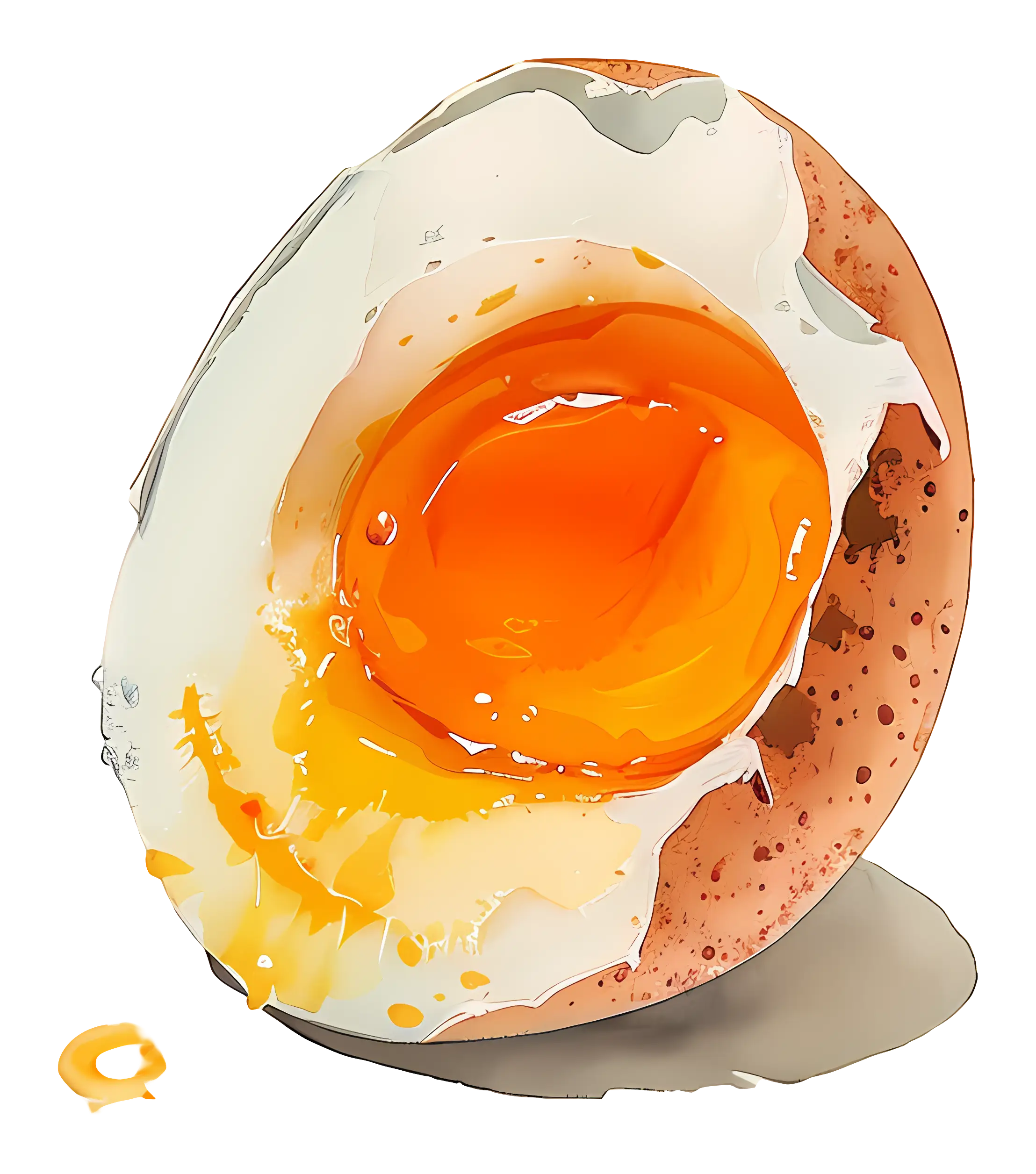 Appetizing Illustration of a Soft-Boiled Egg