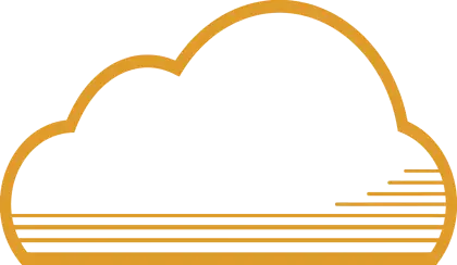 Outlined cloud icon illustration