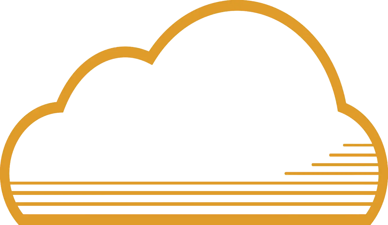 Outlined cloud icon illustration