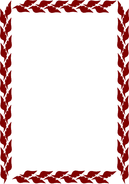Red Leaf Border Design