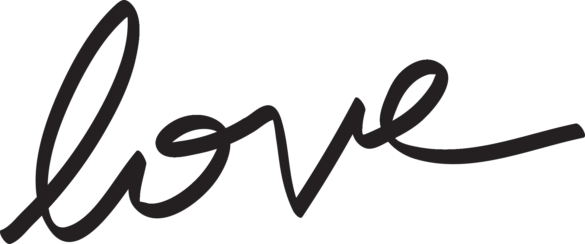 Handwritten Love Word Typography