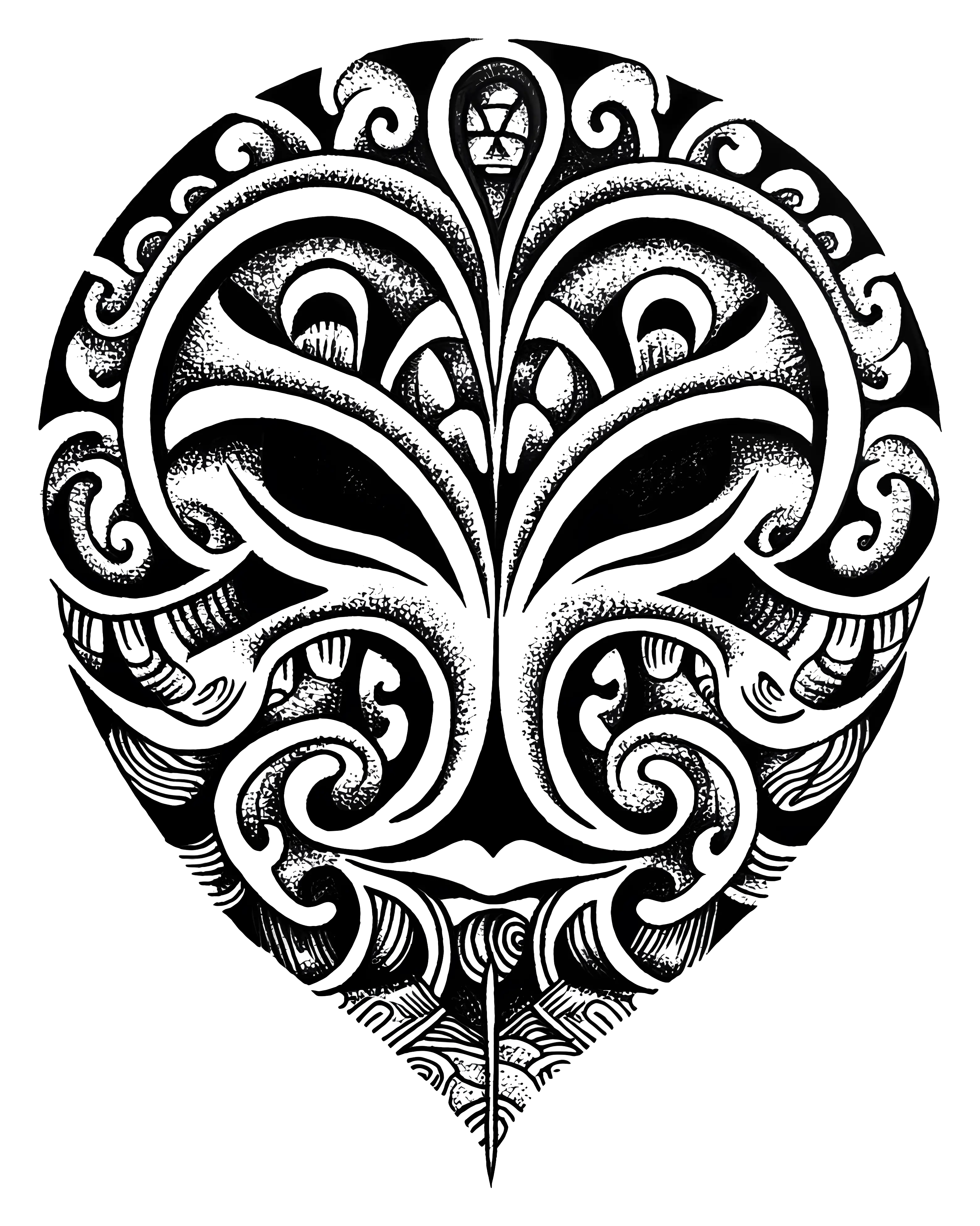 Intricate Tribal Mask Design