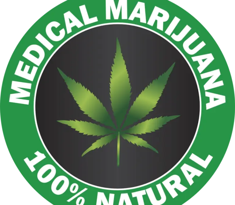 Green Medical Marijuana Circular Logo