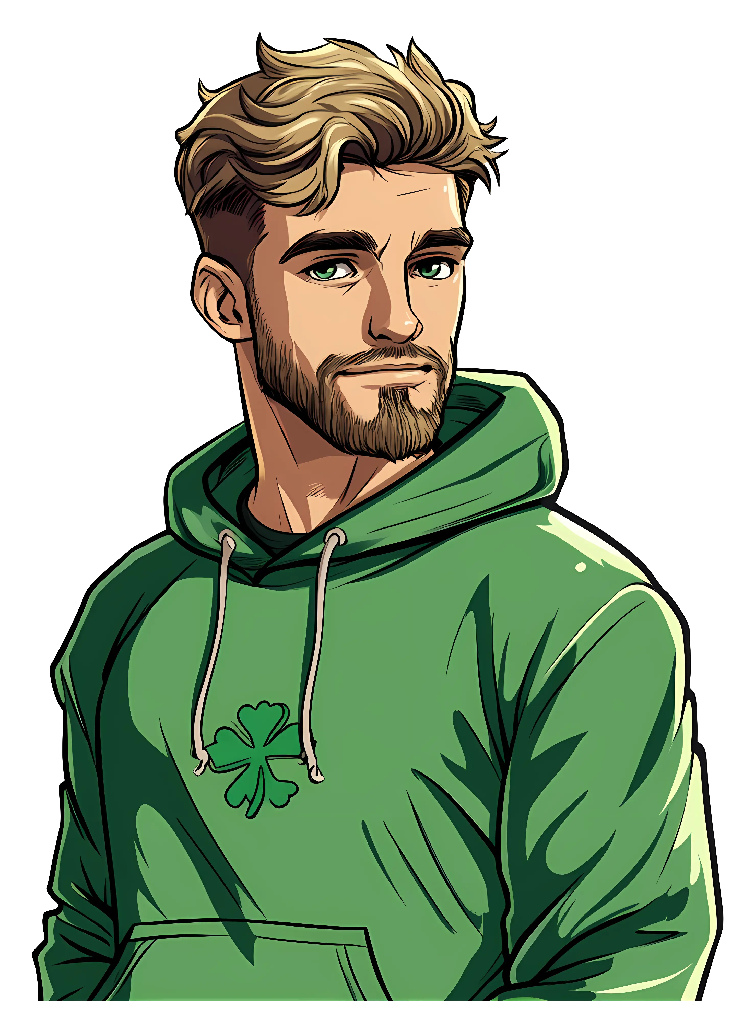Man in Green Hoodie