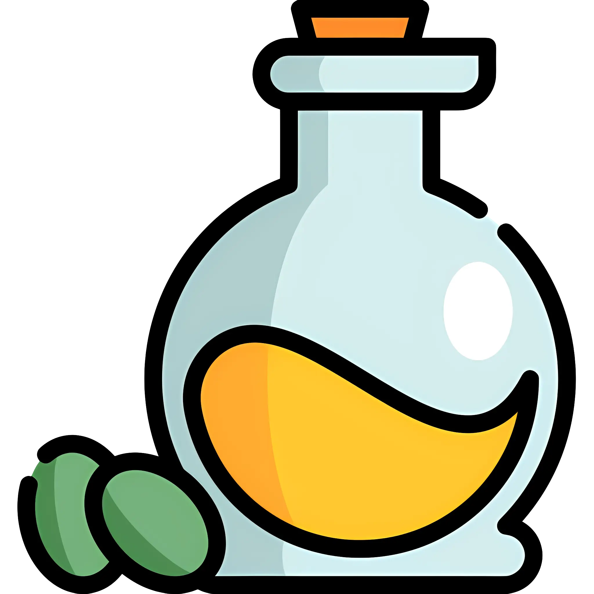 Oil Bottle with Olives