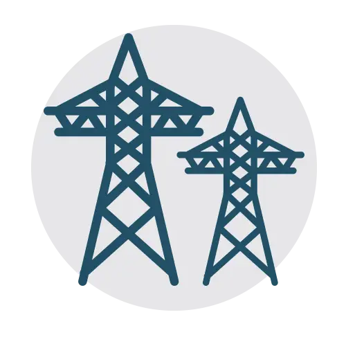Electric Towers Icon for Energy Representation