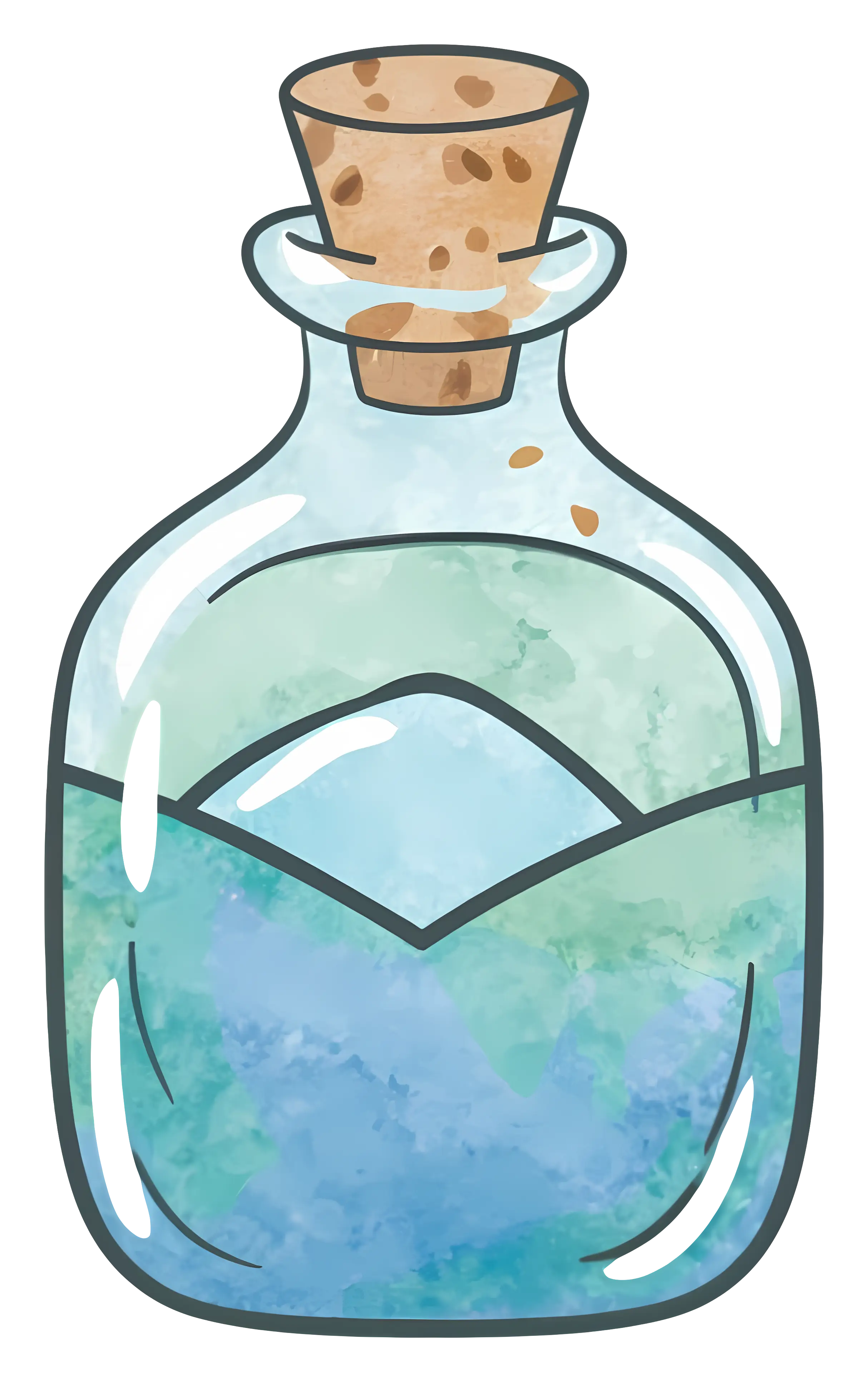 Decorative Bottle with Liquid