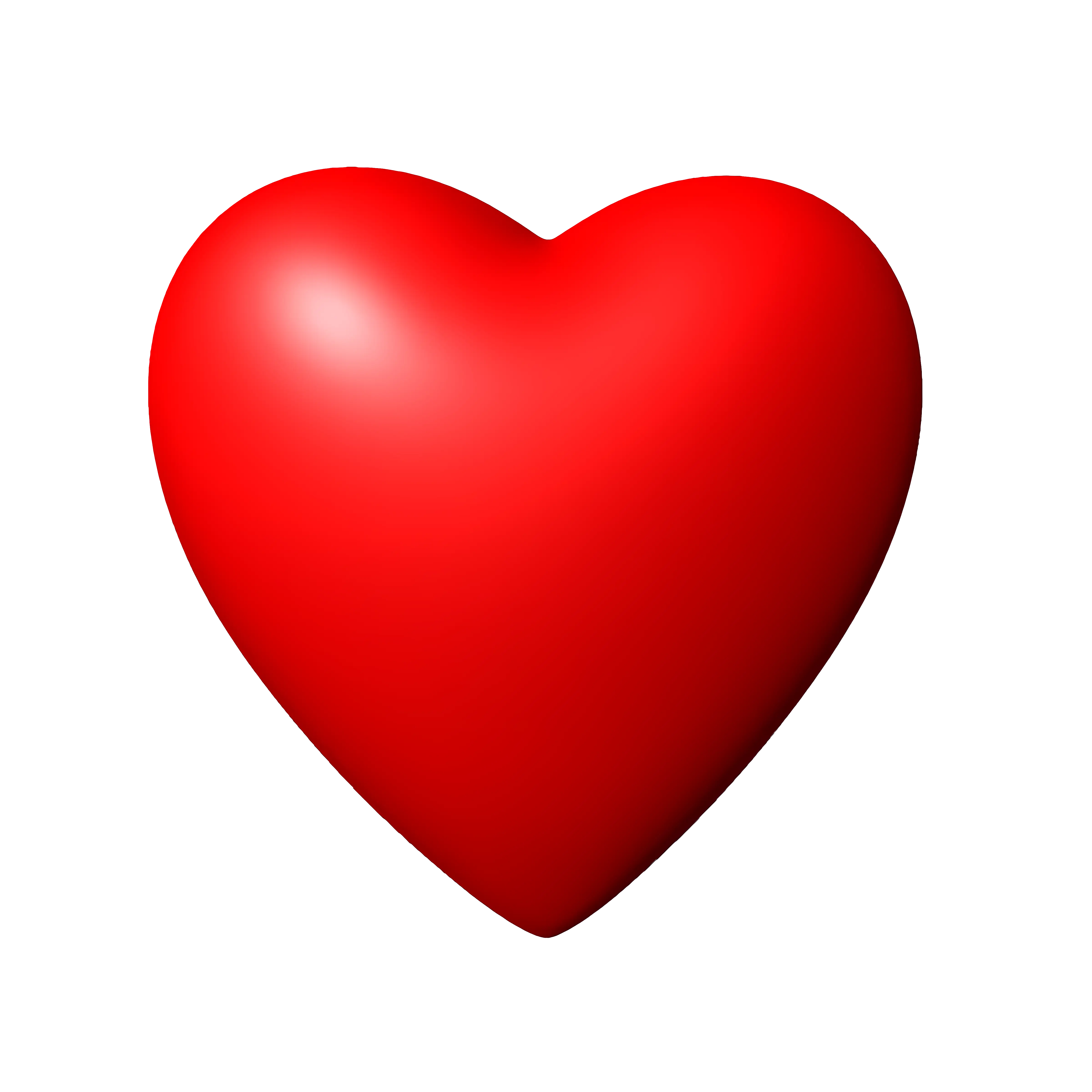 Red 3D Heart Shape as Symbol of Love