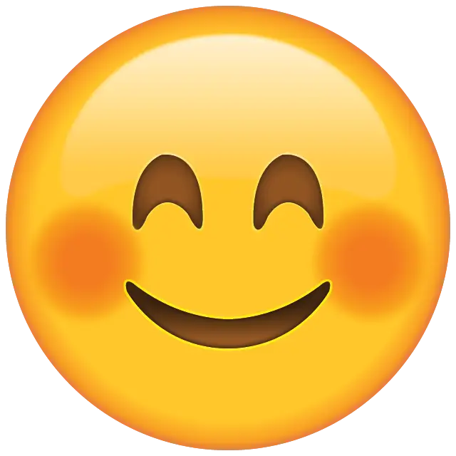 Smiling Face Emoji with Blushed Cheeks