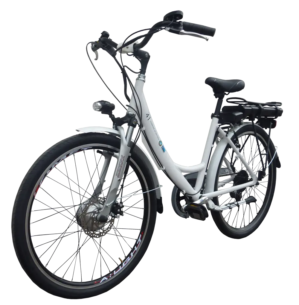 White Electric Bicycle for Modern Commuting