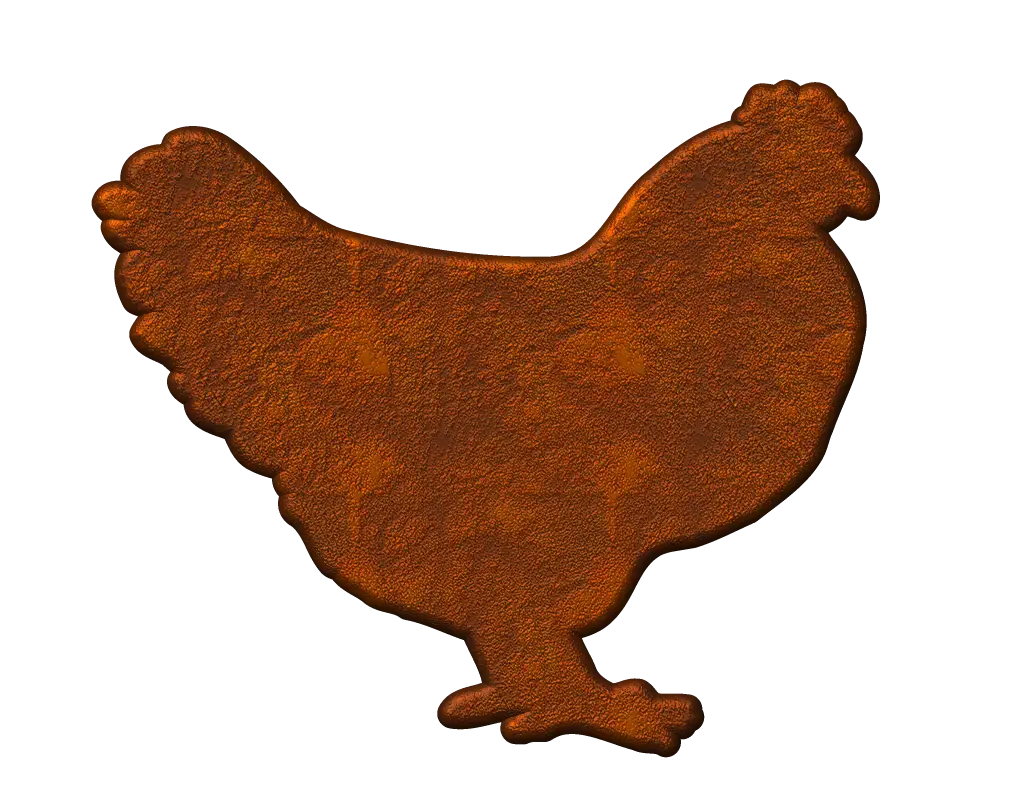 Rustic Chicken Silhouette Design
