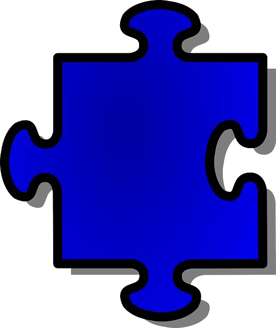 Blue Puzzle Piece for Jigsaw Games