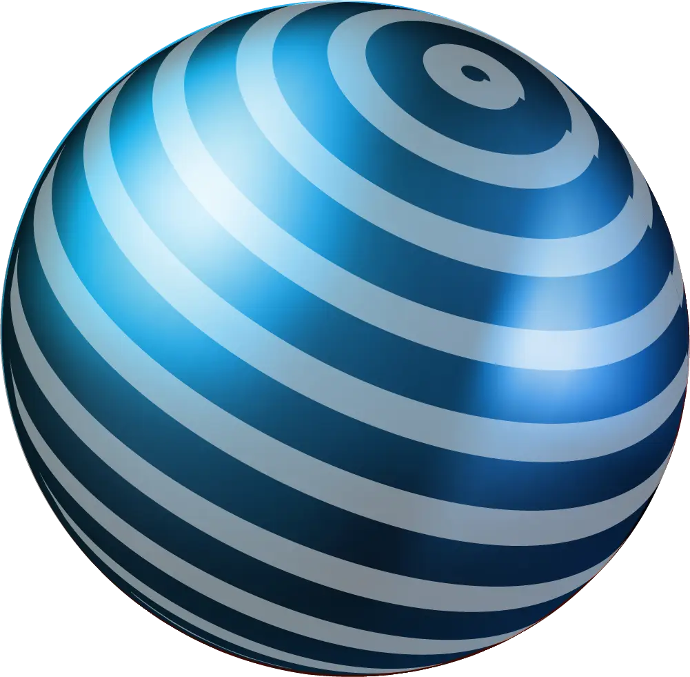 Blue Striped Sphere