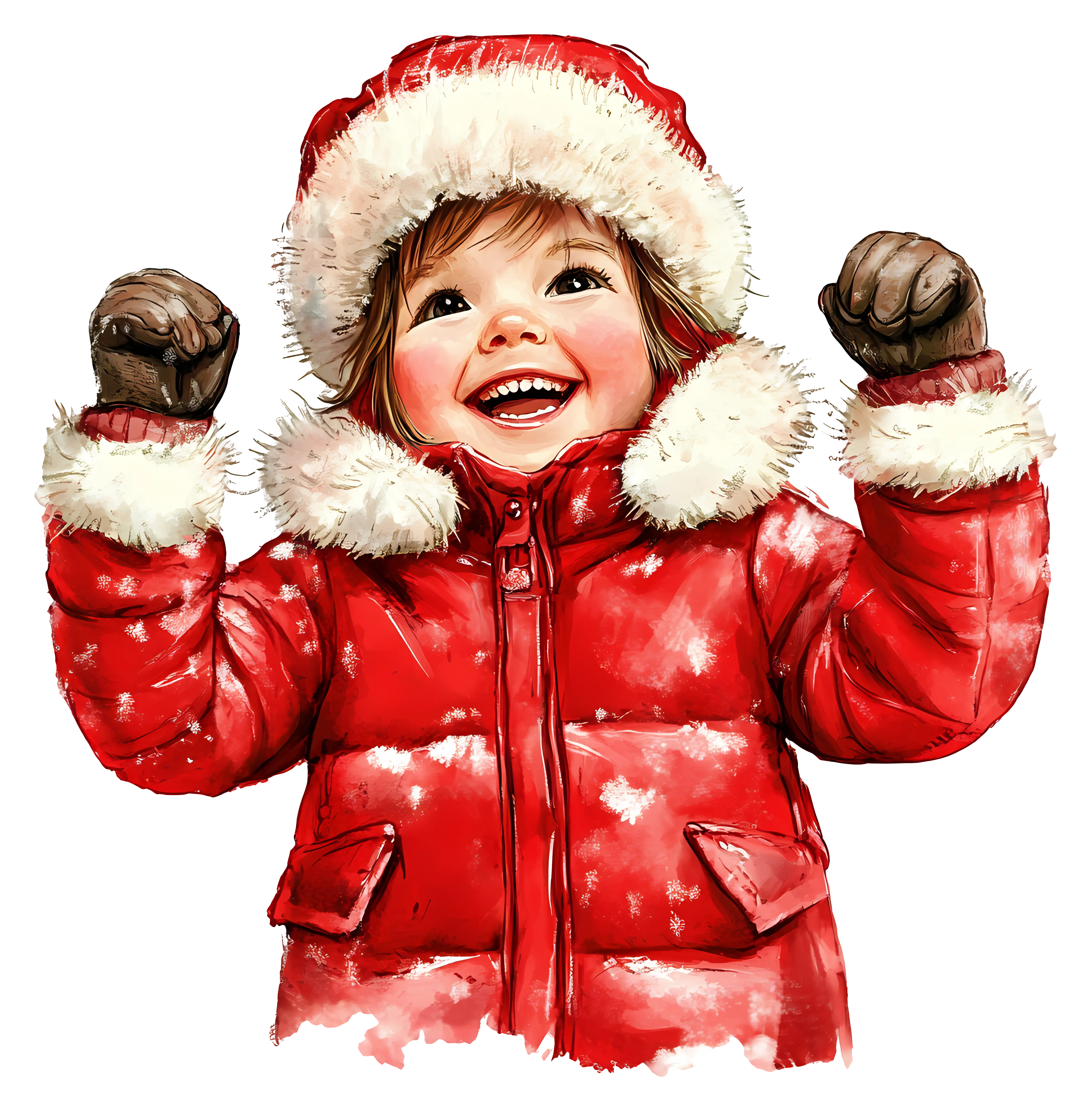 Happy Child in Winter Attire