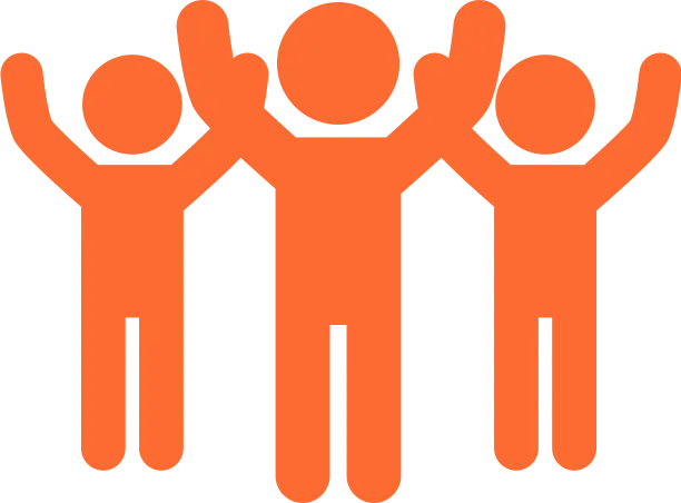 Orange People Figure Icon