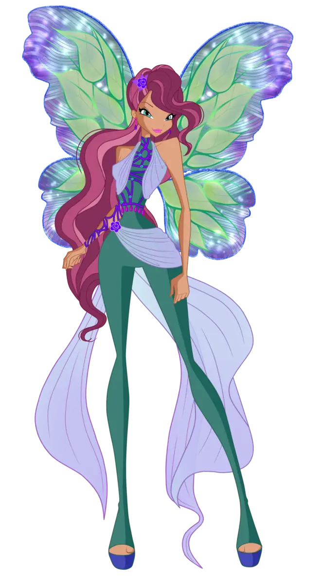 Magical Cartoon Fairy with Glittery Wings