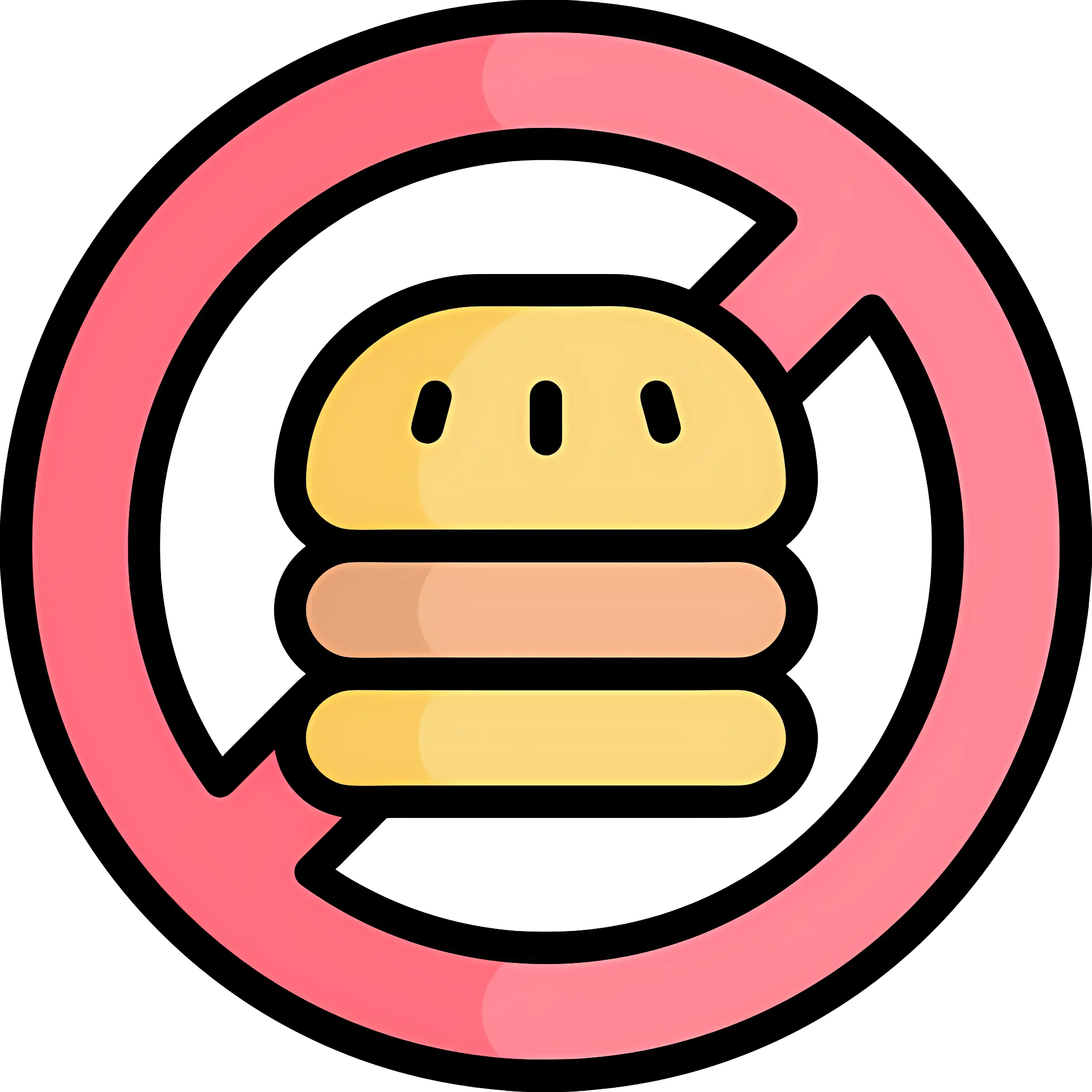 No Burger Sign Illustration
