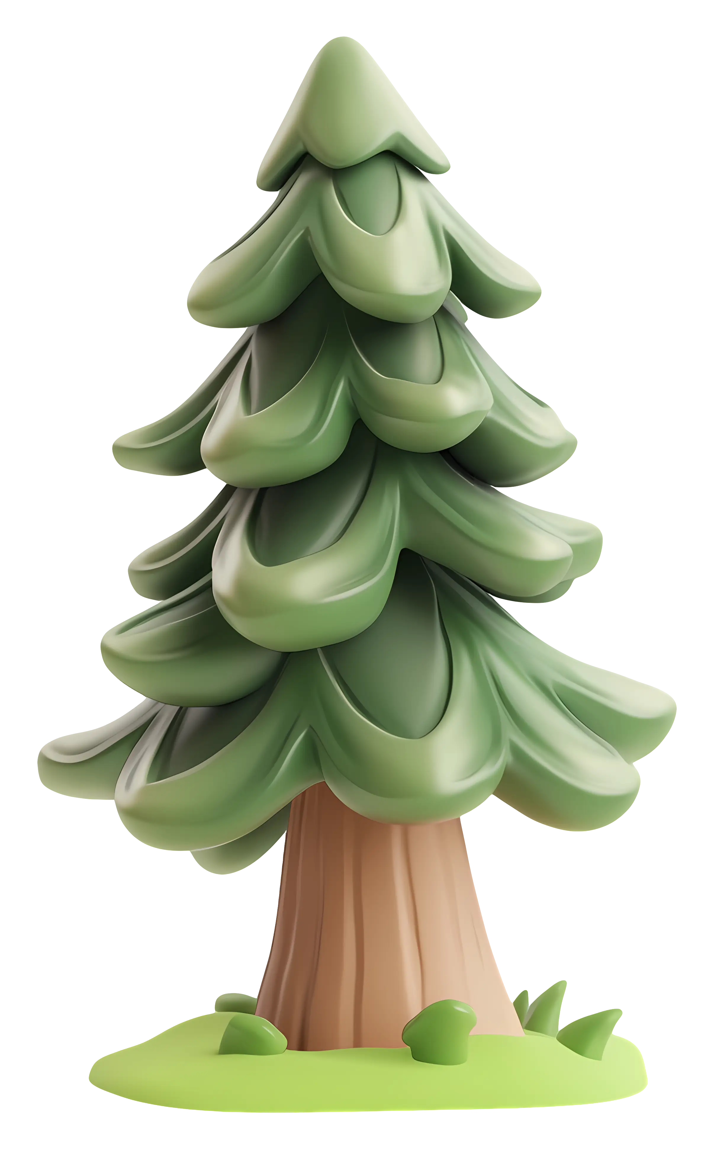 Green Pine Tree Illustration
