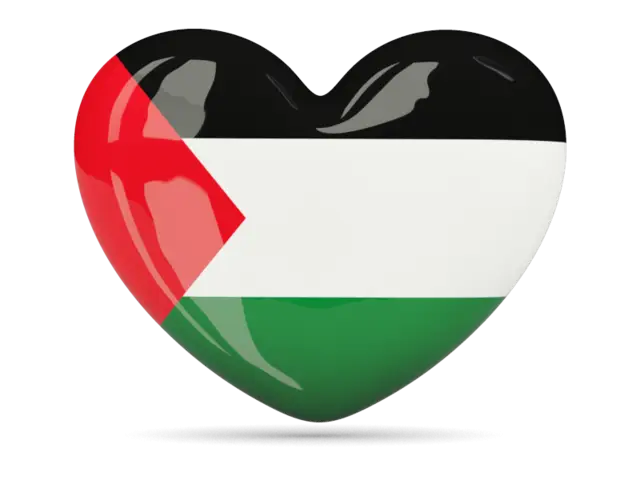 Heart-shaped Flag with Red, Black, White, and Green Colors