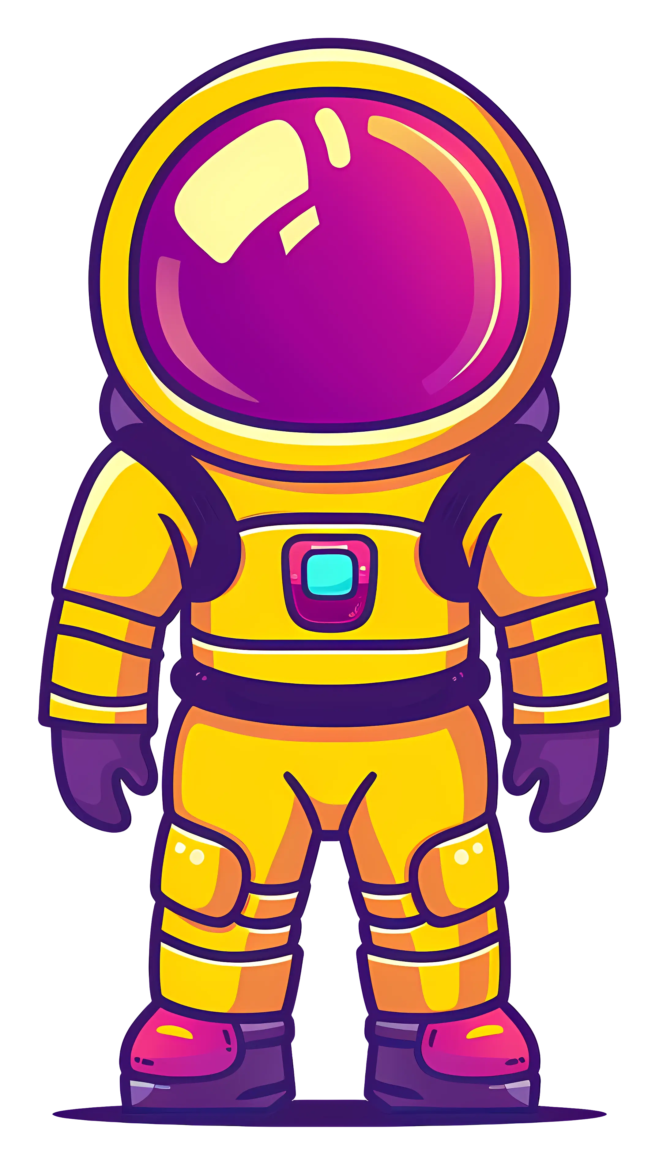 Cute Astronaut in Space Suit