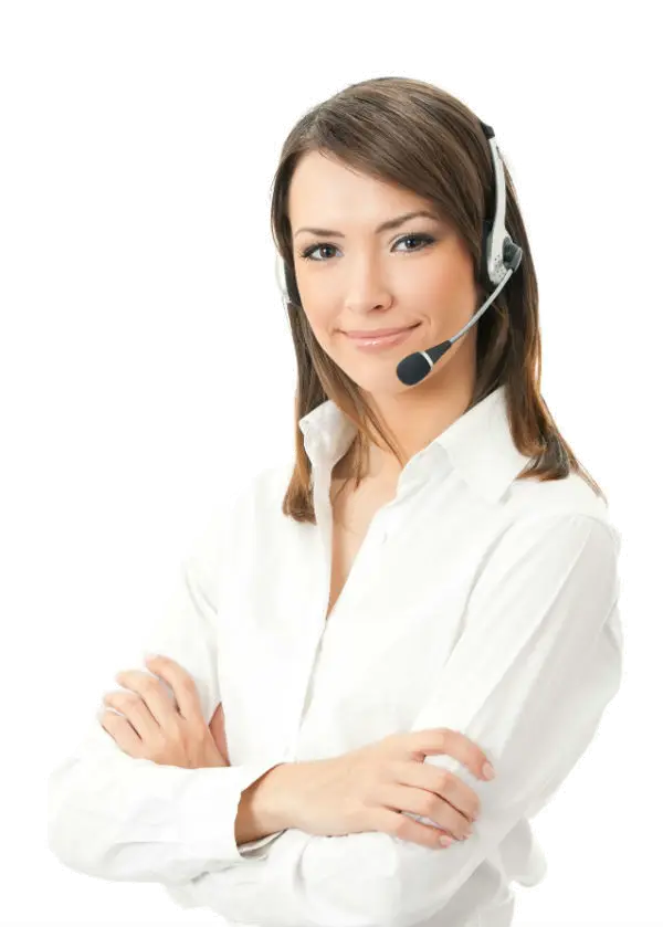 Woman Wearing Headset for Customer Support