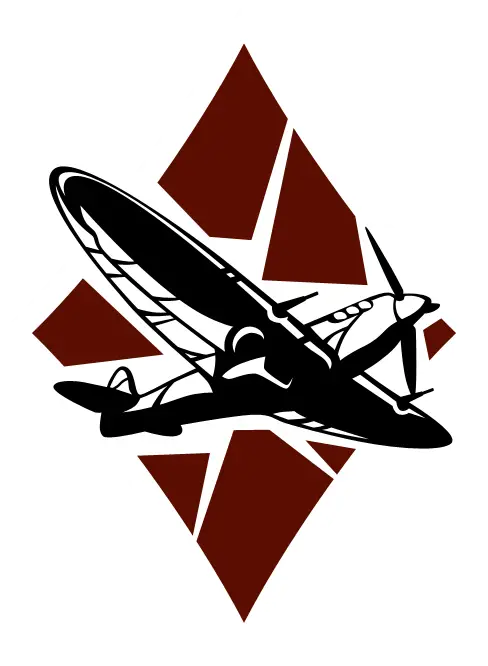 Airplane Silhouette with Geometric Background