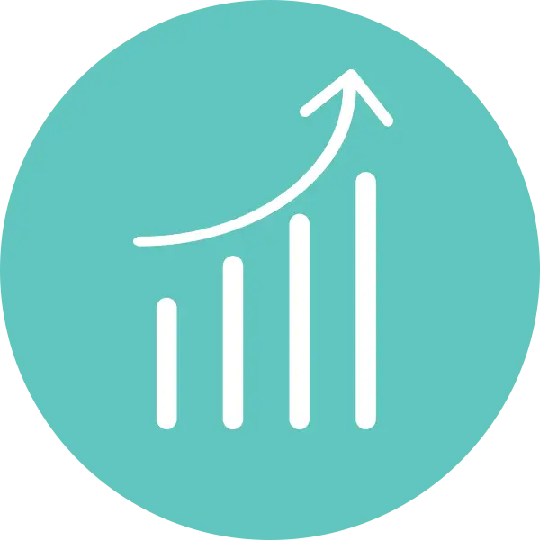 Growth Chart Icon Symbolizing Progress