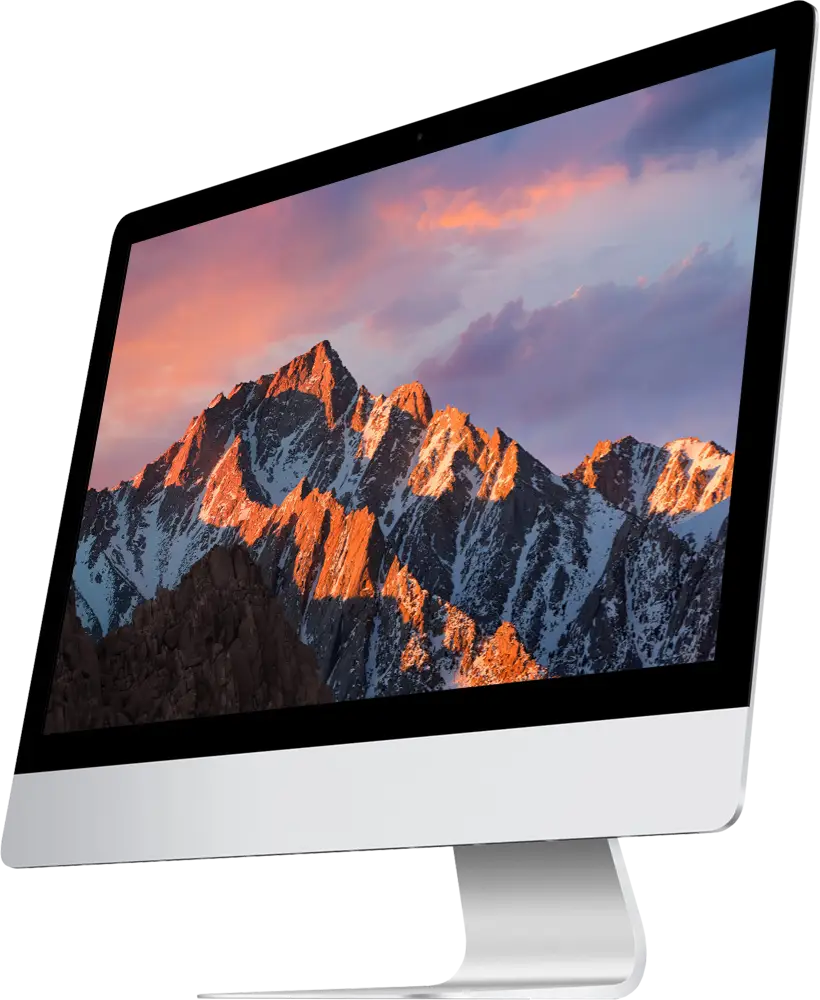 Desktop Computer with Stunning Mountain Wallpaper