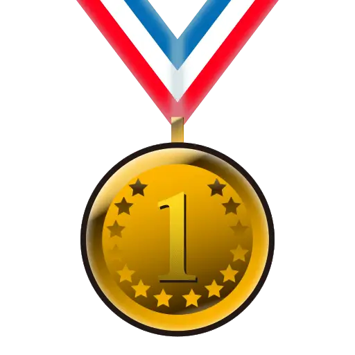 Golden Medal with Ribbon for Achievement