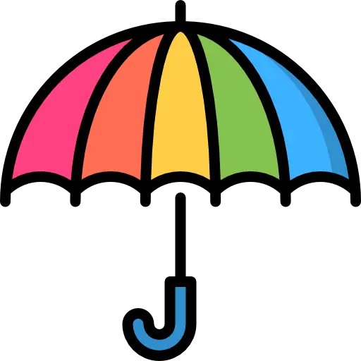 Colorful Umbrella Illustration for Rainy Days