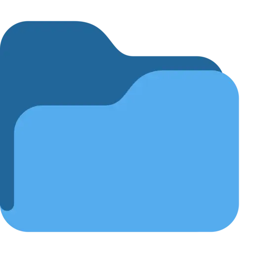 Blue Folder Icon for File Storage and Organization