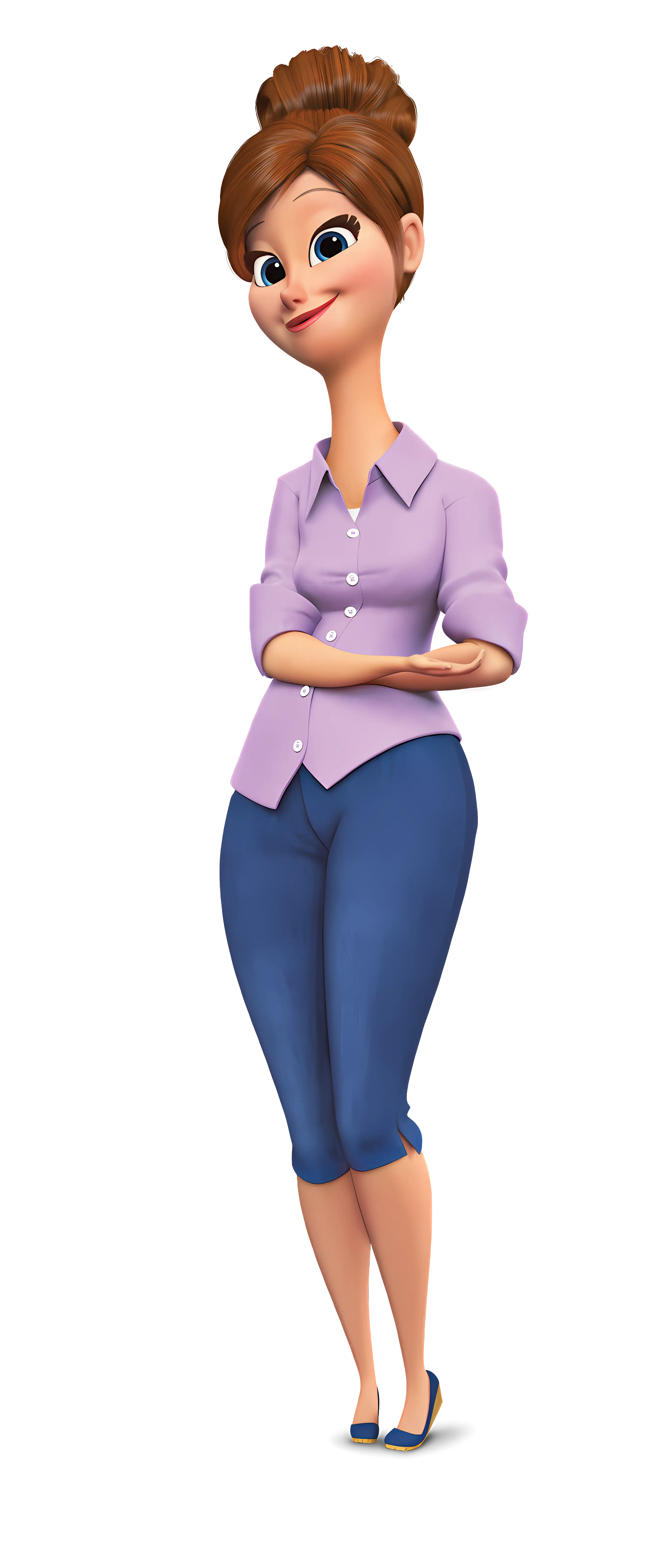 Animated Woman in Casual Attire