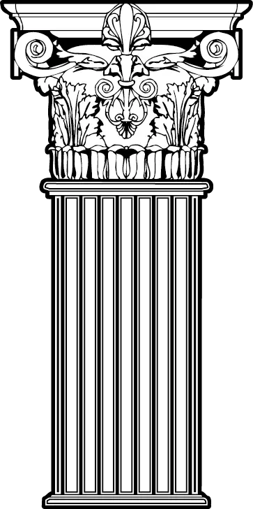 Ornate Architectural Column Illustration