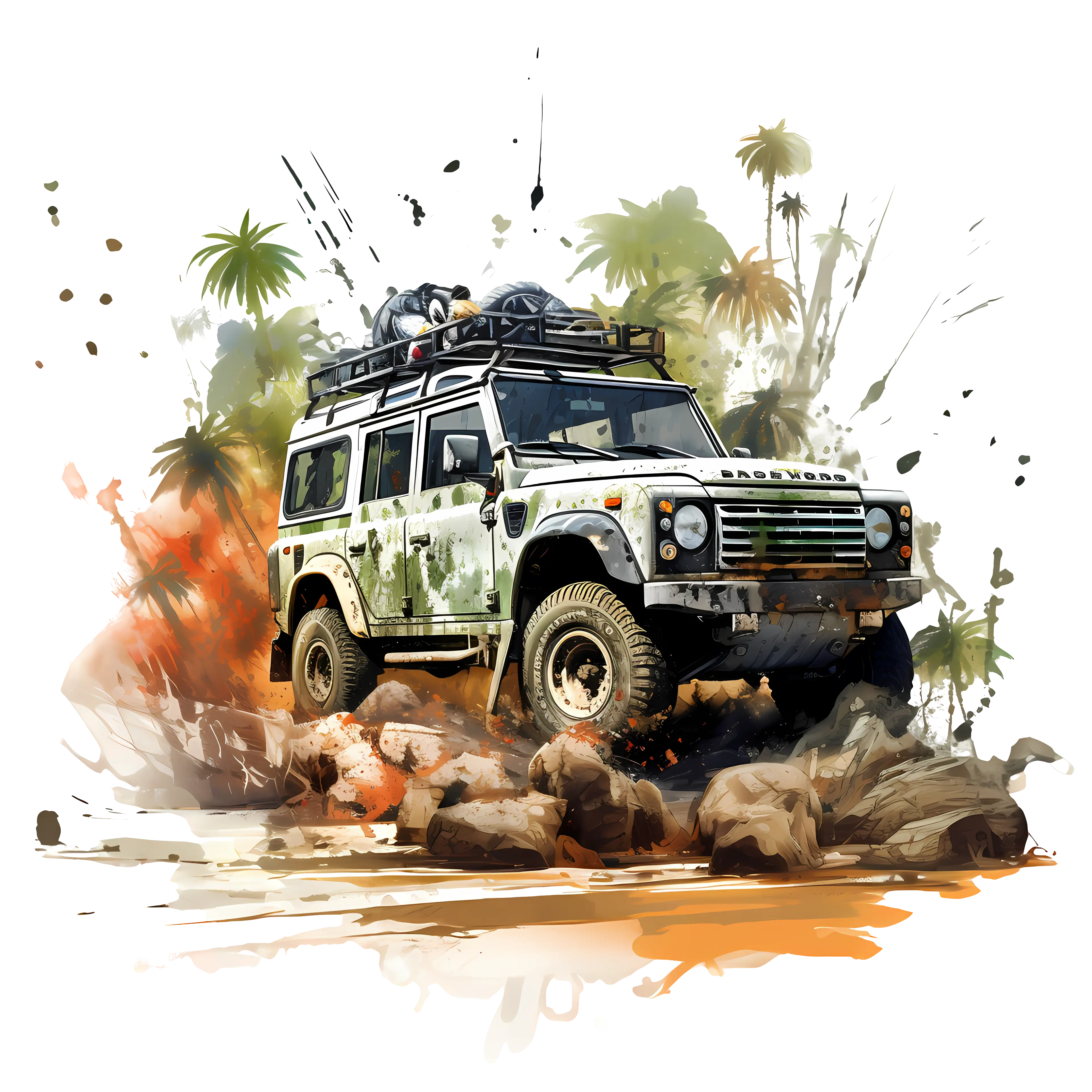 Rugged Off-road Vehicle in Nature