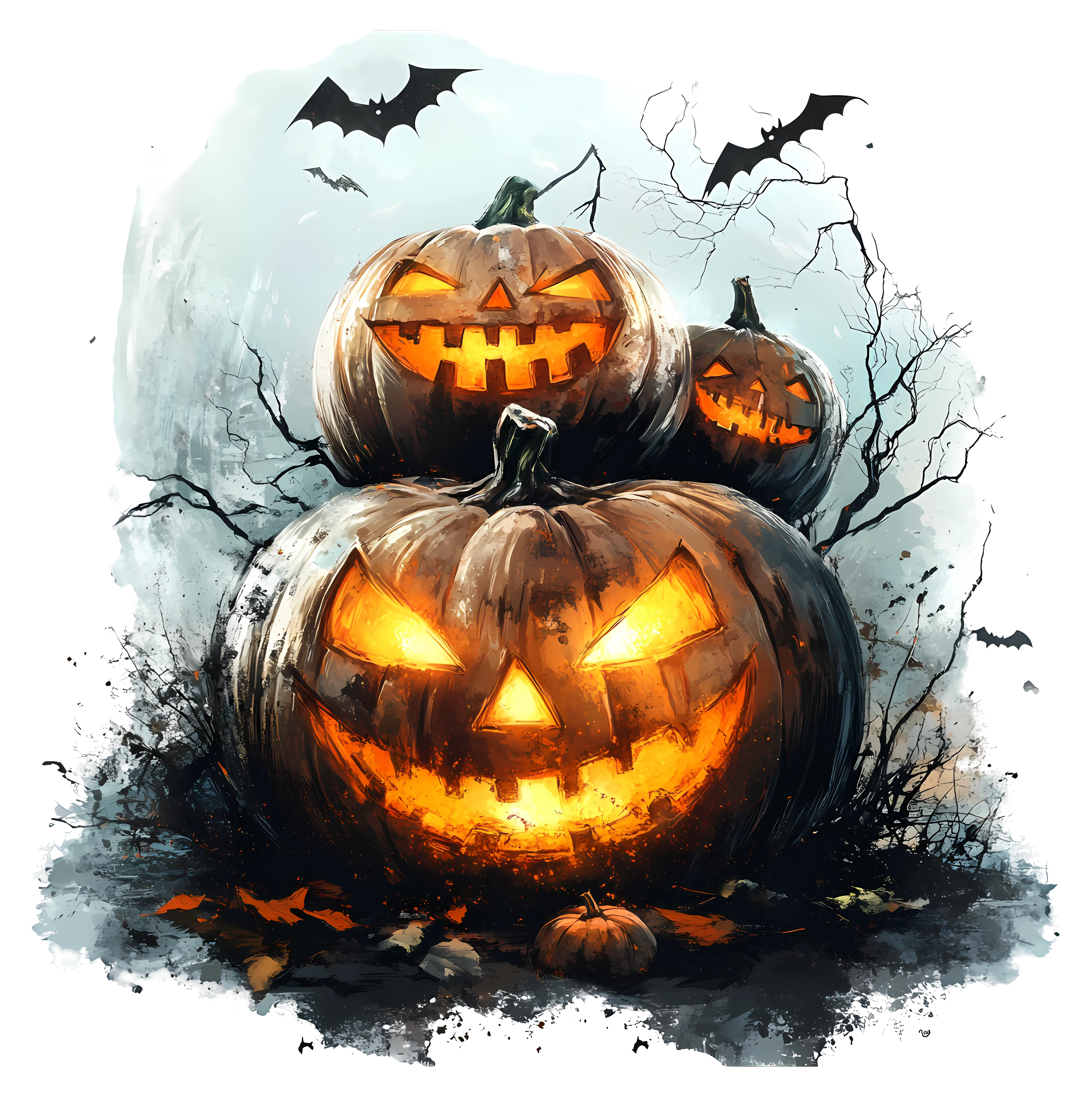 Scary Jack-oâ€™-Lantern Pumpkins for Halloween