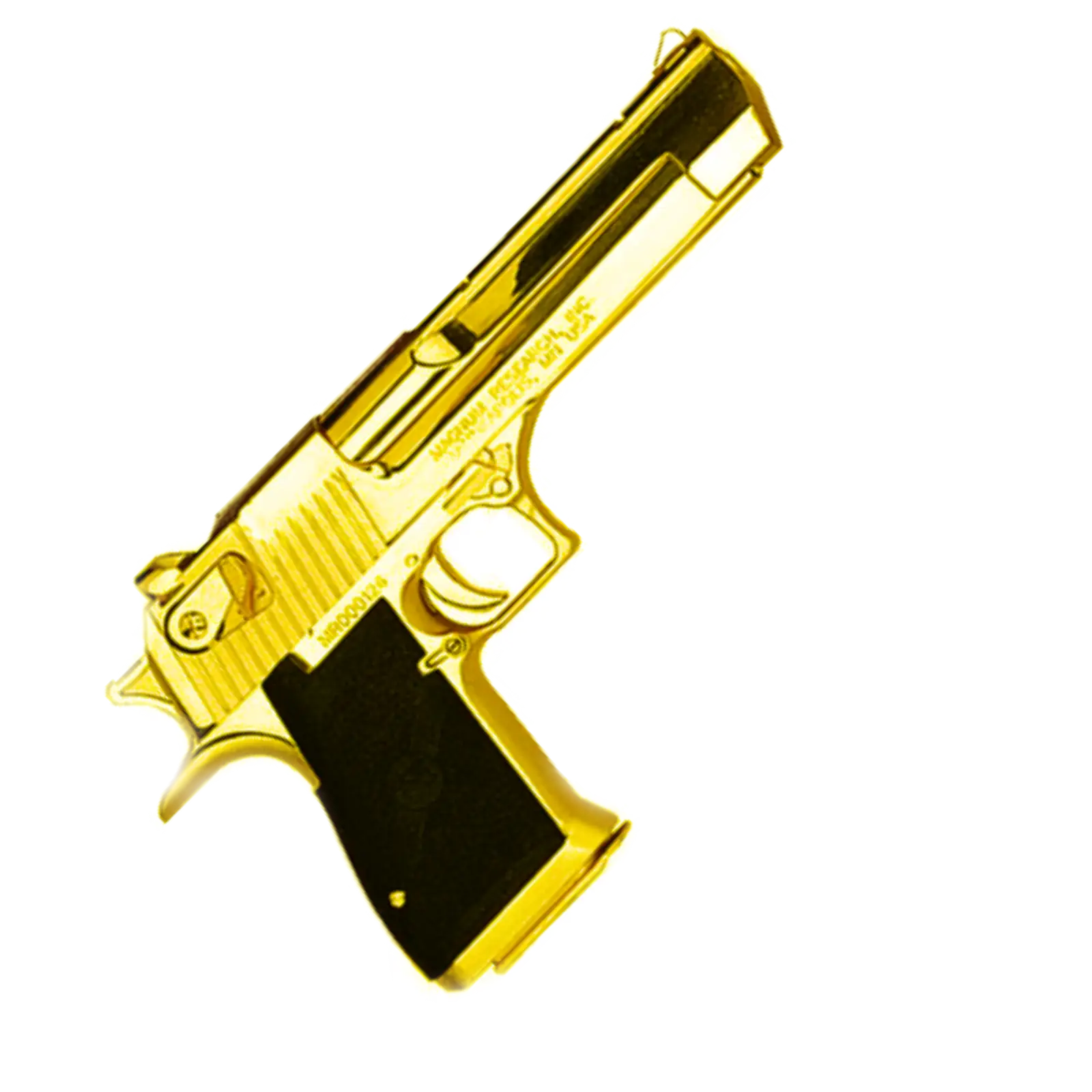 Golden Pistol Graphic Illustration