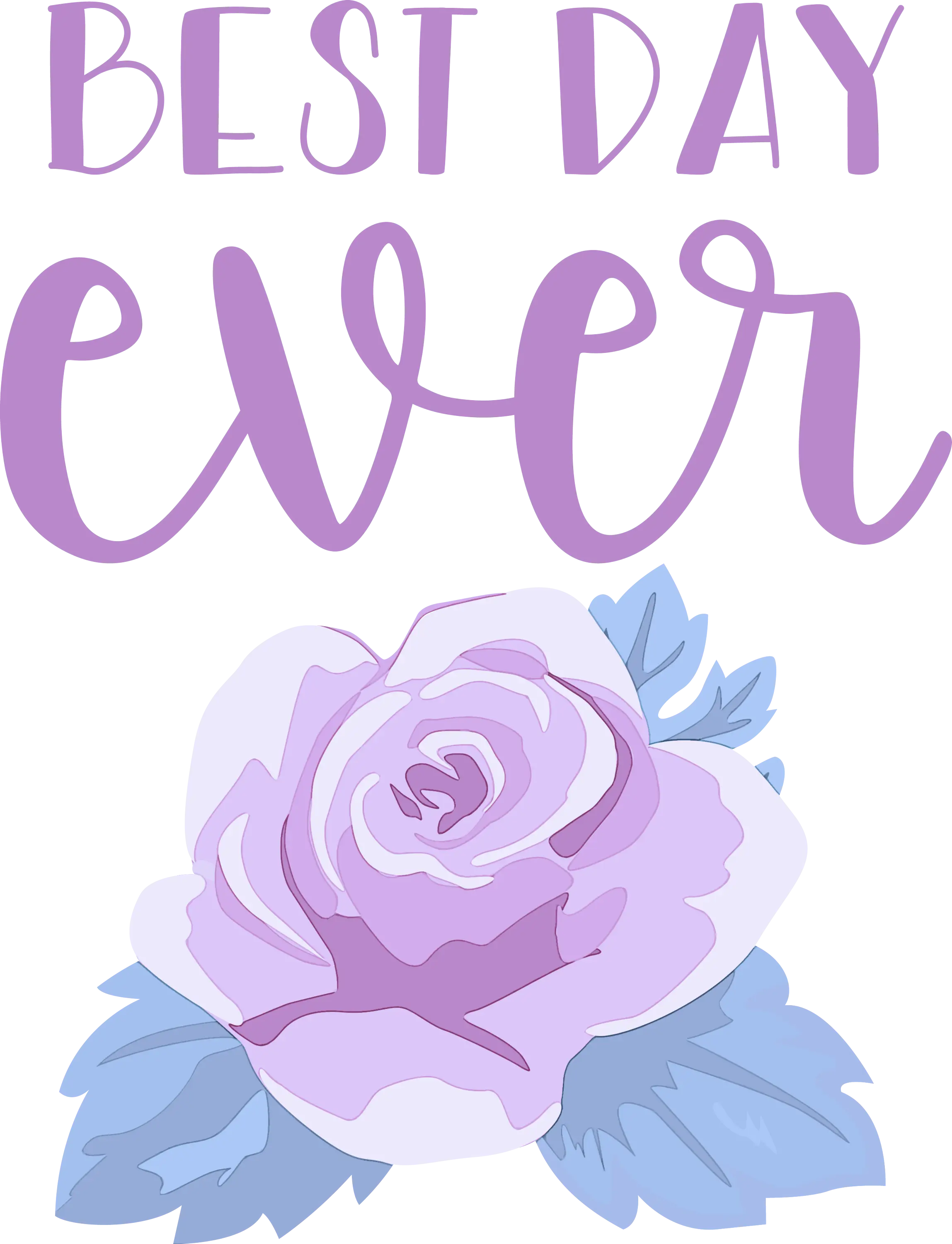Lavender Rose with &#039;Best Day Ever&#039; Message