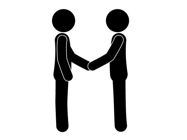 Handshake Silhouette Icon Illustration