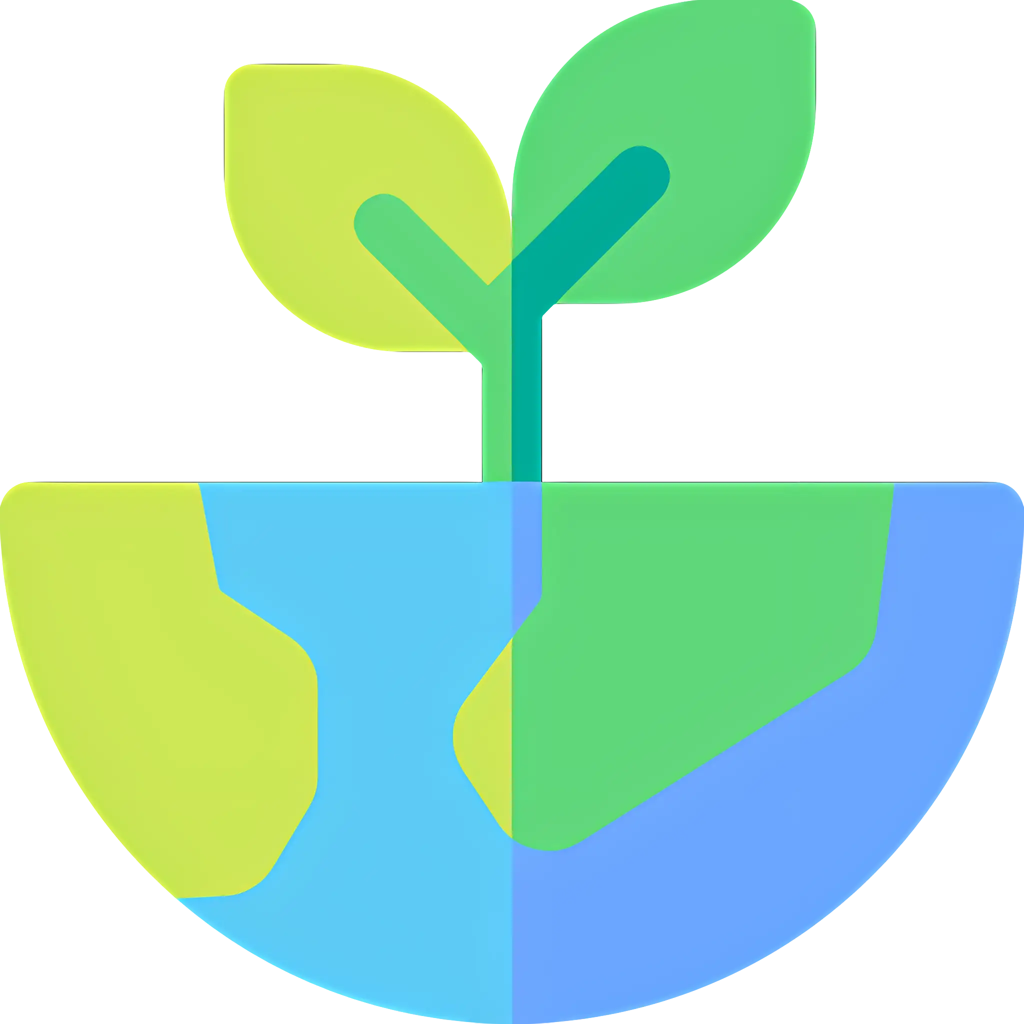 Eco-Friendly Plant Globe Symbol
